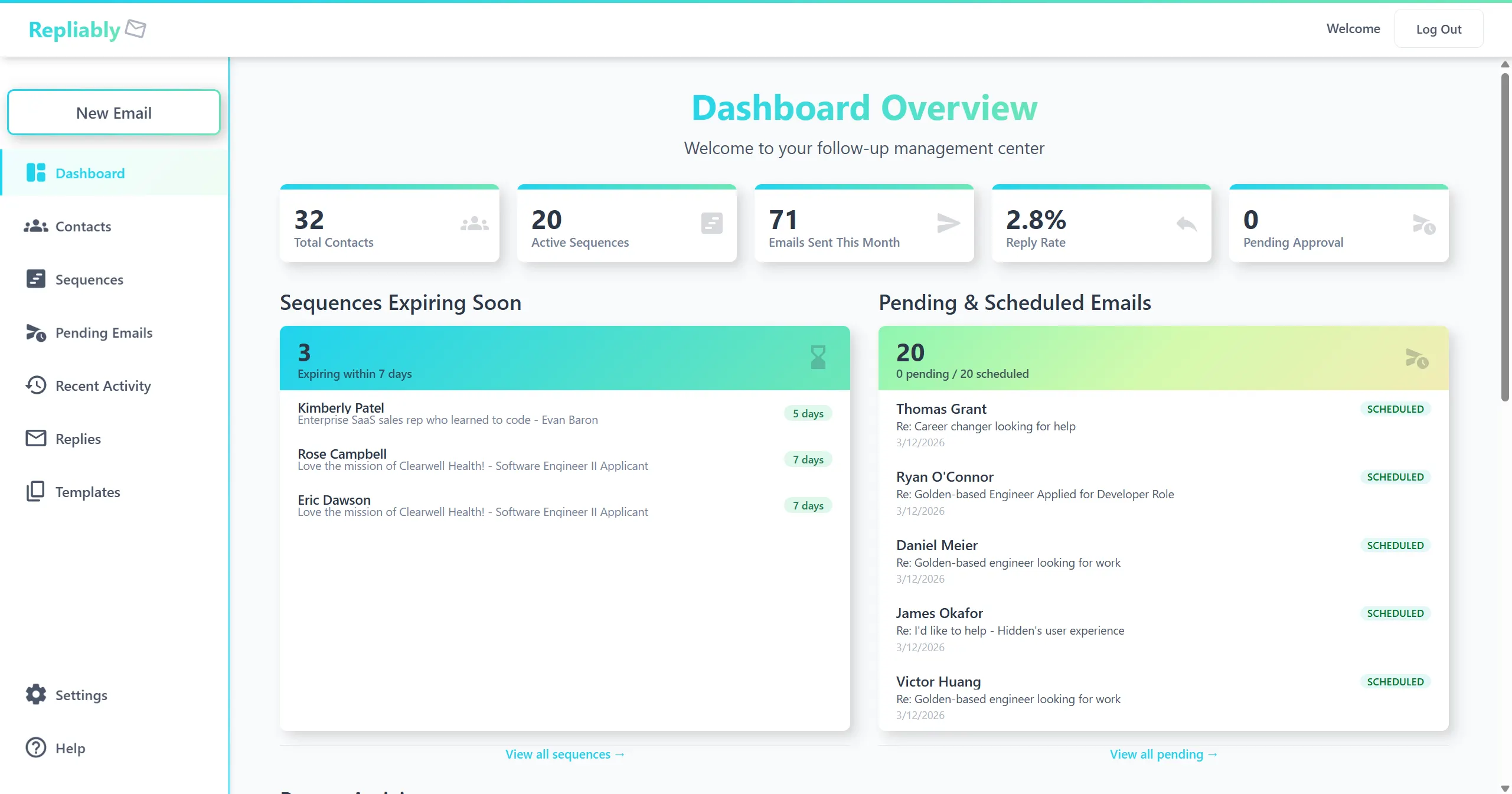 Dashboard Screenshot